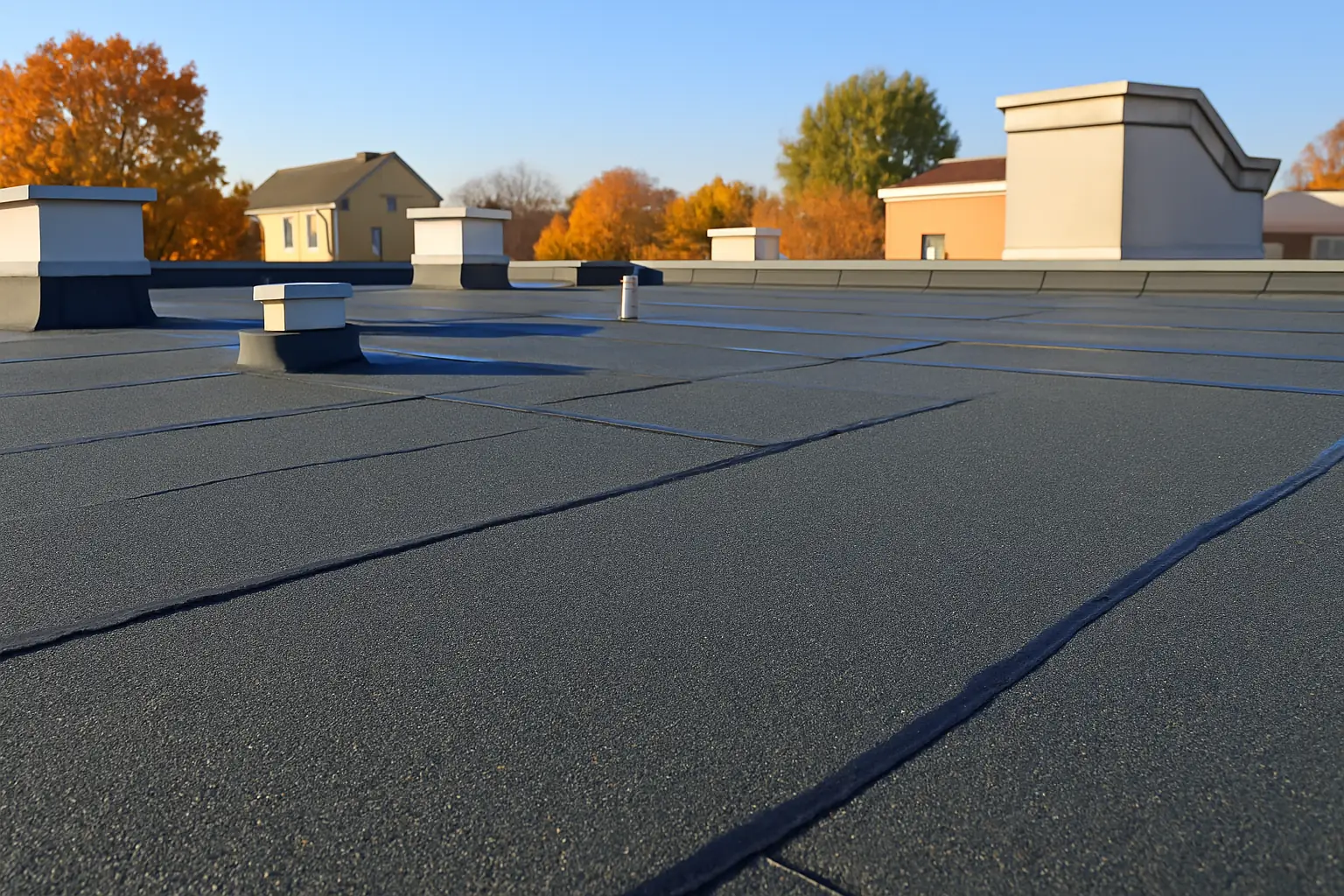 Plat dak isolatie eindresultaat